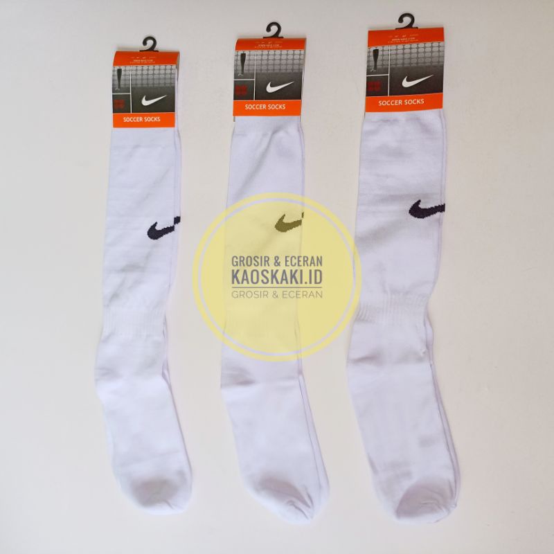 KAOS KAKI NIKE PUTIH BOLA & FUTSAL PANJANG POLIESTER