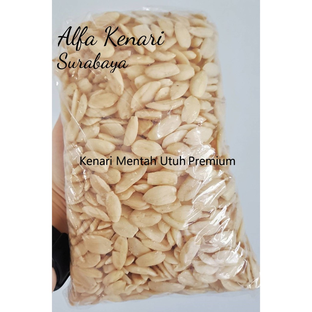 Kwenjeje Kacang Kenari Mentah Utuh Hancur Asli Kepulauan Ambon 1Kg
