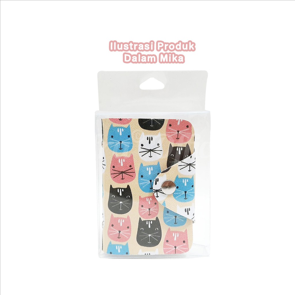 Shifra Card Holder Mika 20 Lembar untuk 40 Slot Kartu Dompet Kartu Wanita Motif Unik
