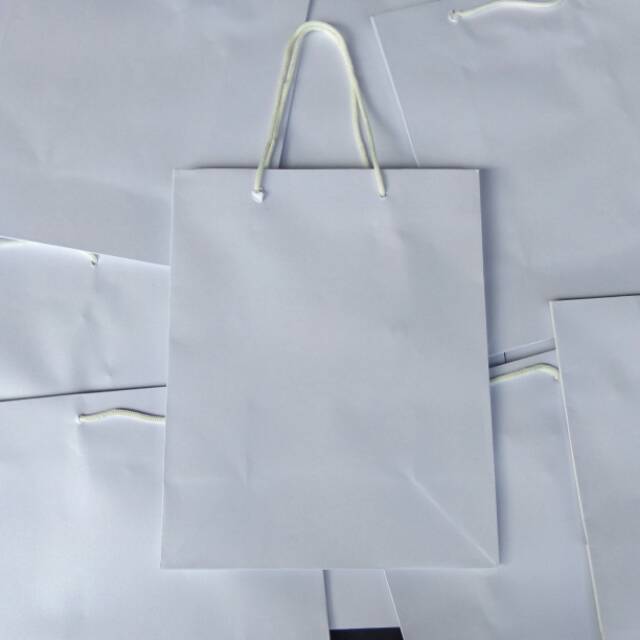 PAPER BAG KADO PAPERBAG WARNA TAS KERTAS PUTIH SIZE M