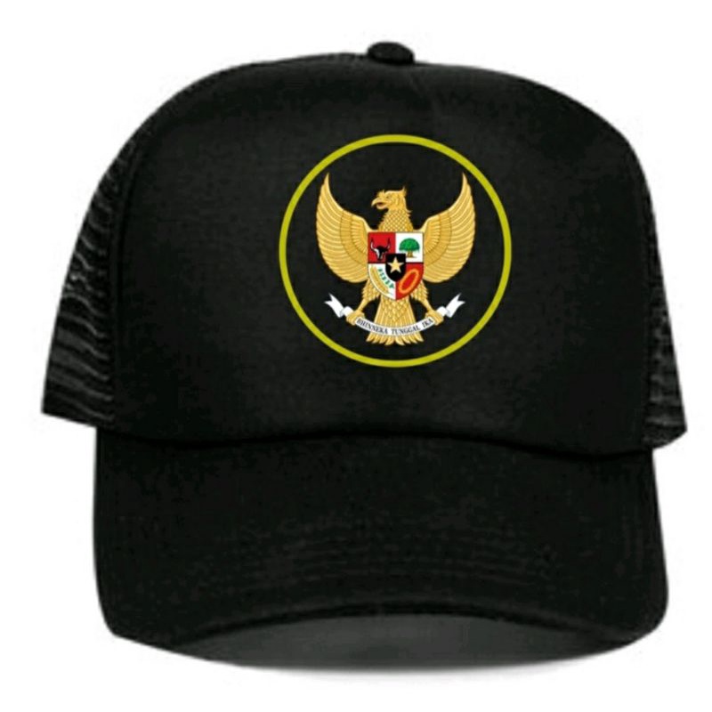 topi pria trucker jaring Garuda didadaku bhineka tunggal ika indonesia raya