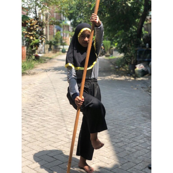 Toya Rotan Tongkat Pencak Silat Wushu Bela Diri | Bahan Rotan Kuat Berkualitas Latihan Training Penc