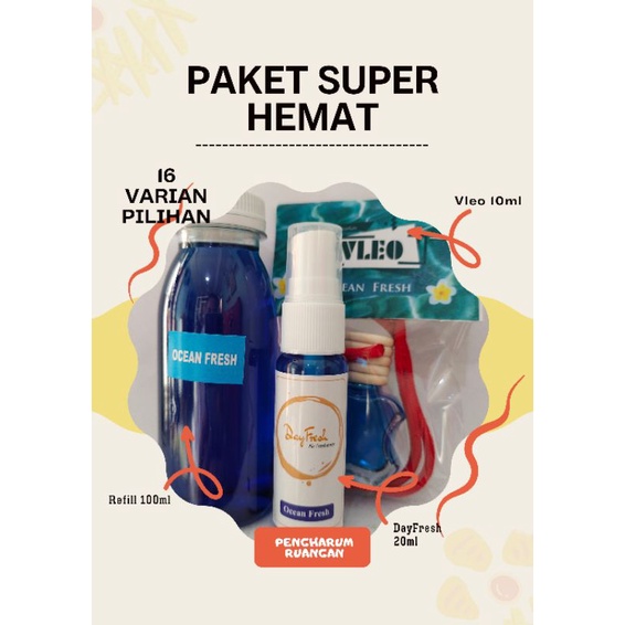 PAKET HEMAT ISI 3 PENGHARUM RUANGAN VLEO 10ML BOTOL 20ML DAN ISI ULANG 100ML PENGHARUM RUANGAN MURAH PARFUM GANTUNG