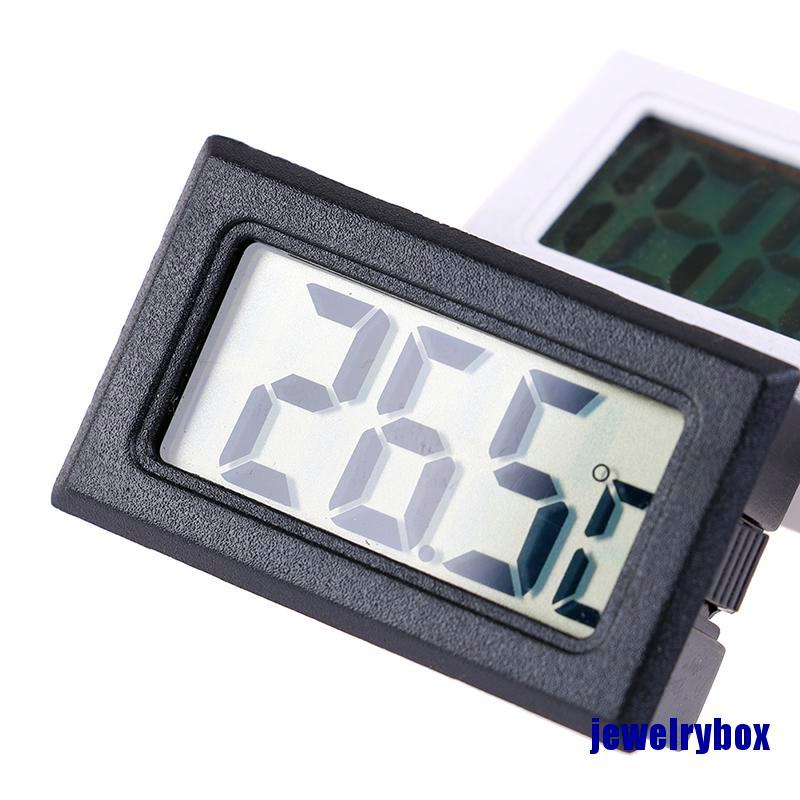 (Jewelrybox) 1pc Termometer / Higrometer Digital Mini Dengan Layar Lcd Untuk Indoor