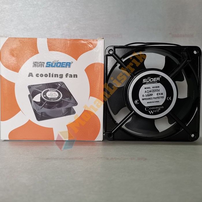 Kipas Pendingin AC 220V 120X120X38mm Video Fan Cooling Fan Kabel