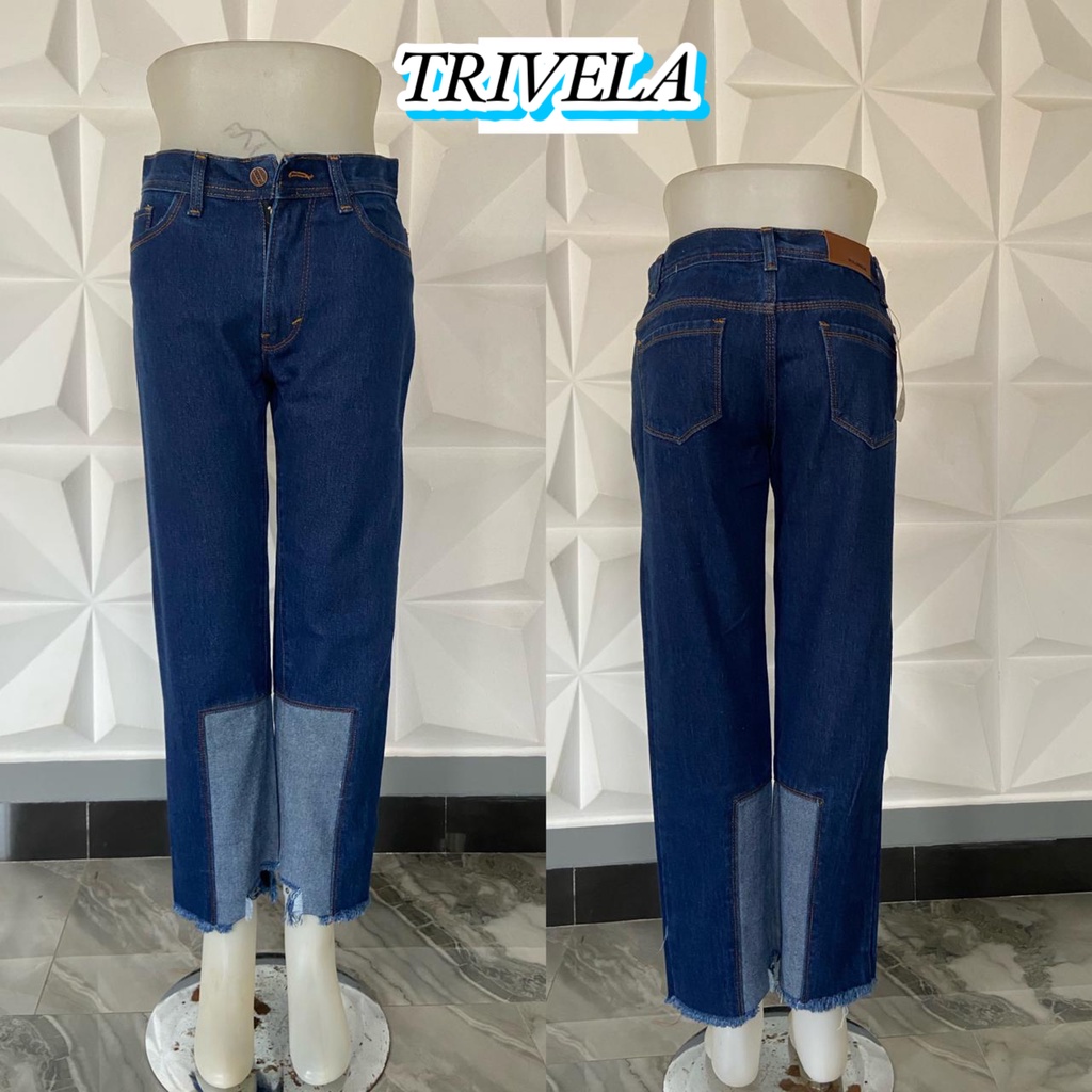 TRIVELA - ARZETA JEANS BOYFRIEND // BOYFRIEND RAWIS KOMBINASI WARNA