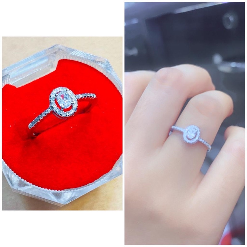 CINCIN PERMATA PERAK925/ PERHIASAN PERAK925 LAPIS EMAS PUTIH ASLI /CP725