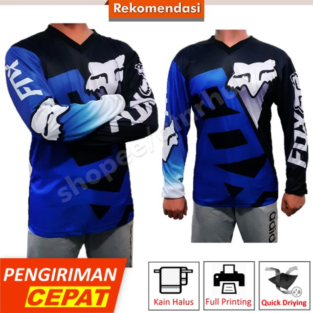  OBRAL Baju  Jersey  Sepeda  MTB  Fox  Jersy Sepeda  mtb  Gowes 