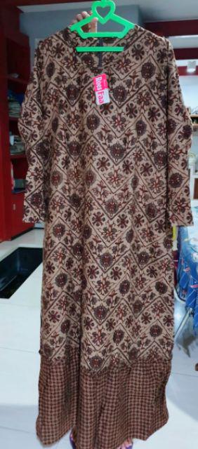 Gamis Genes #2 Gamis Batik Syari Modern Seragaman Batik Gamis Terbaru Sogan Cantik Murmer