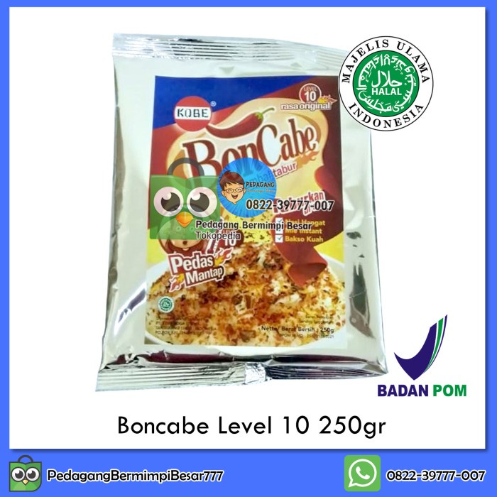 

sambal-aneka- boncabe level 10 250gr | bon cabe | cabe bubuk | cabai bubuk -aneka-sambal.