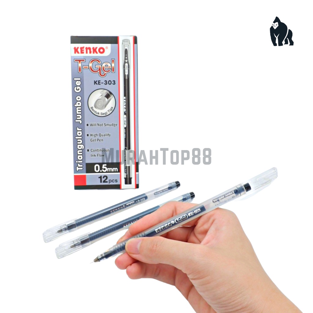 

ATH Pulpen T-Gel KE-303 Kenko 0.5 mm / Triangular Jumbo Gel Pen /Ballpoint Bolpen Pena Tinta [PER