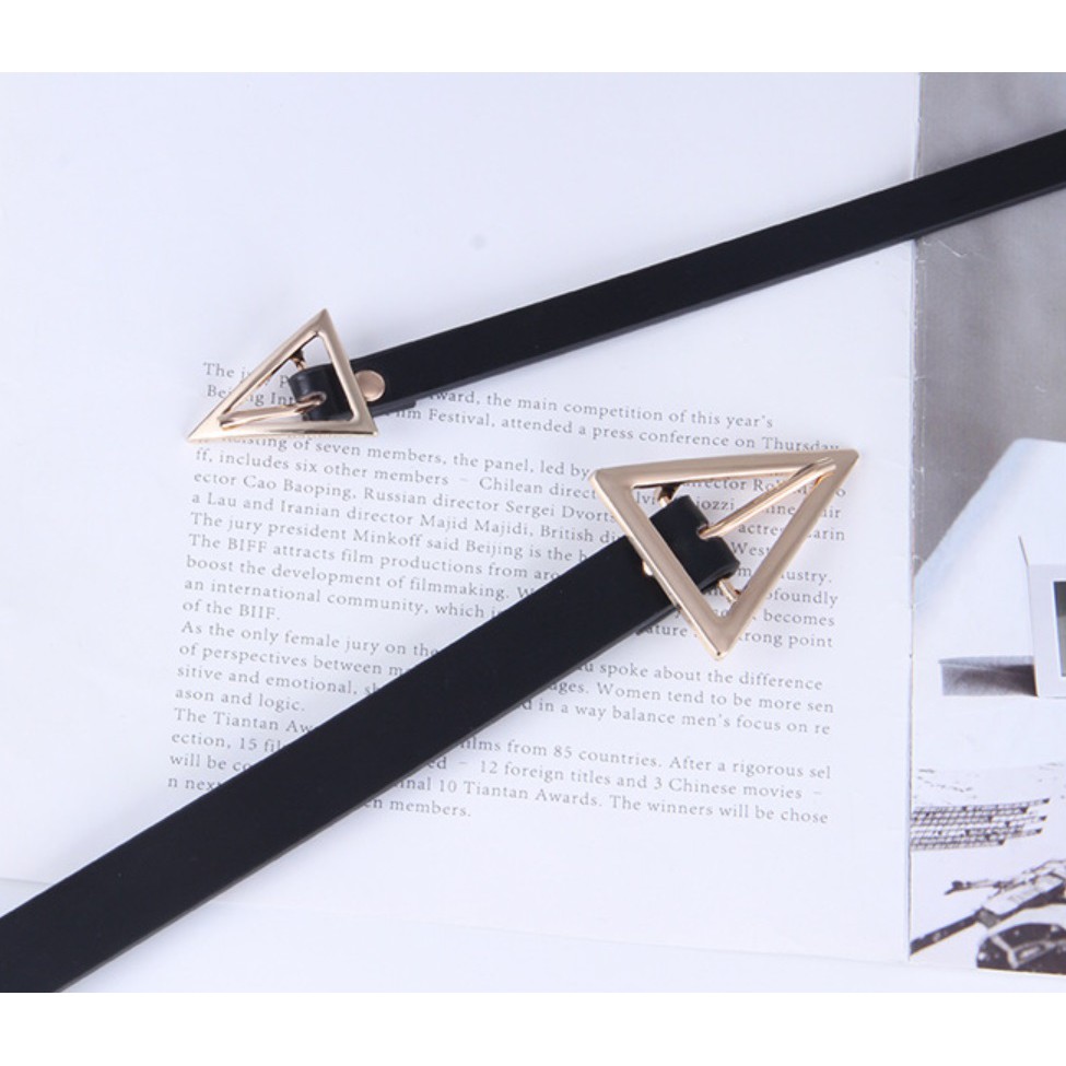 Ikat Pinggang Wanita Import SEGITIGA BS Kulit PU Kualitas Premium Gaya Korea Fashion Cewek Segitiga