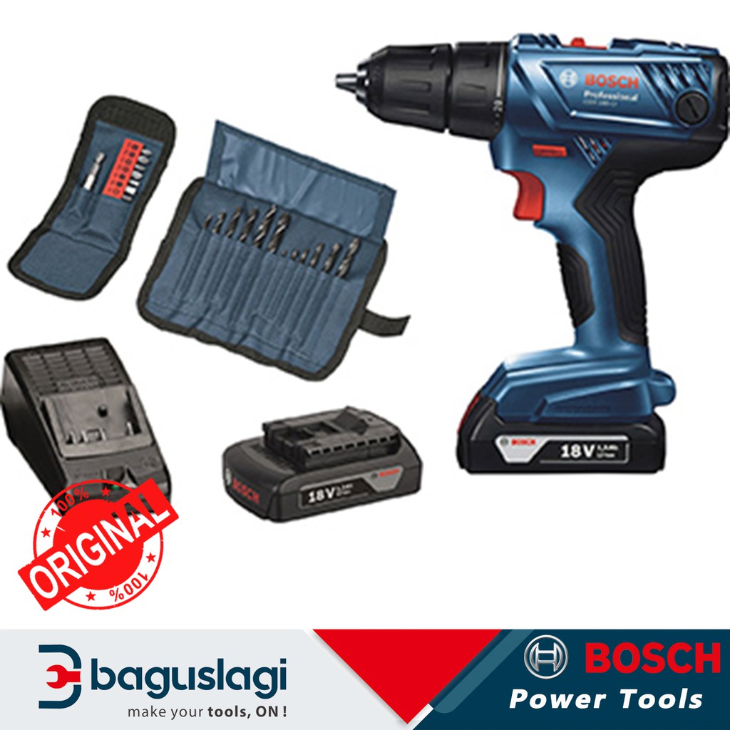 Bosch Mesin Bor Baterai Cordles GSR 180-Li , Original