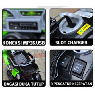 Mainan Anak Motor Aki Remote Control Volta Samurai 5021 SHP TOYS Happy Kids Size 110x50x65cm Garansi-3