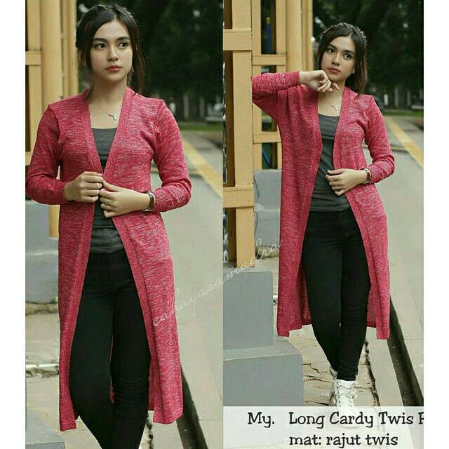 Long twist cardigan / LONG CARDI / TWIST