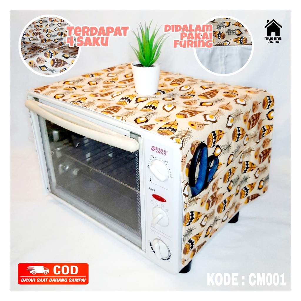 Cover Microwave Oven Sarung Microwave Oven Tempat Microwave Oven Motif Feathers