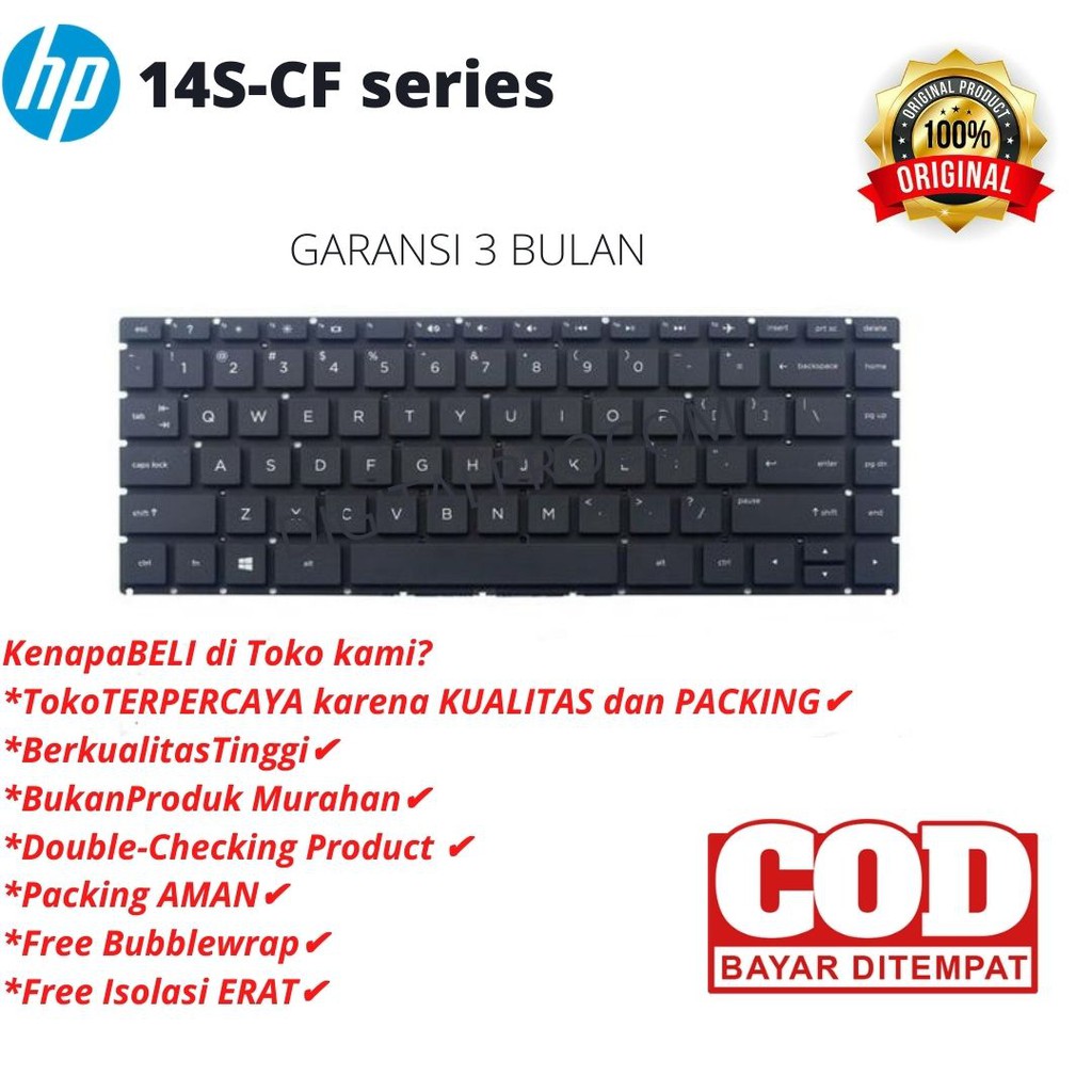 Keyboard HP 14s-cf3020tx pavilion - new product