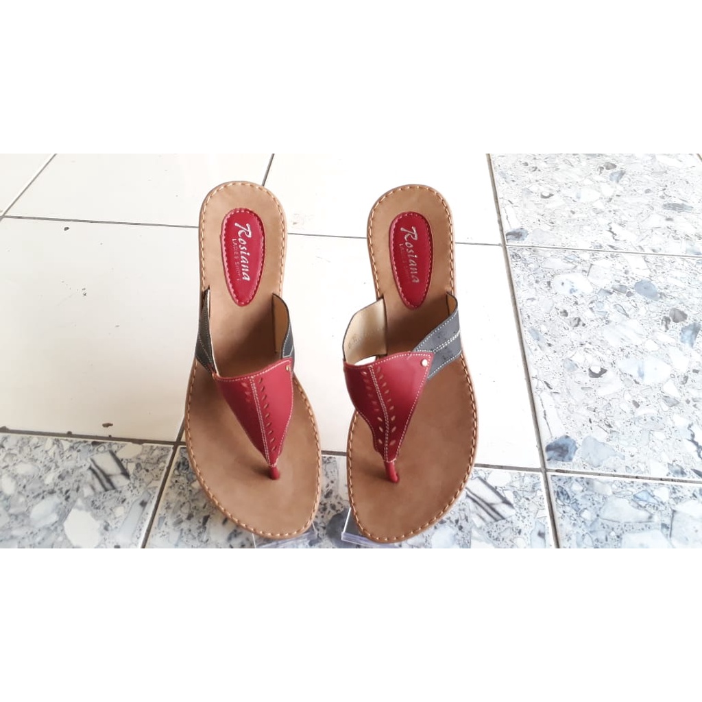 Sandal Kulit Asli Premium Sandal Jepit Wanita KL16