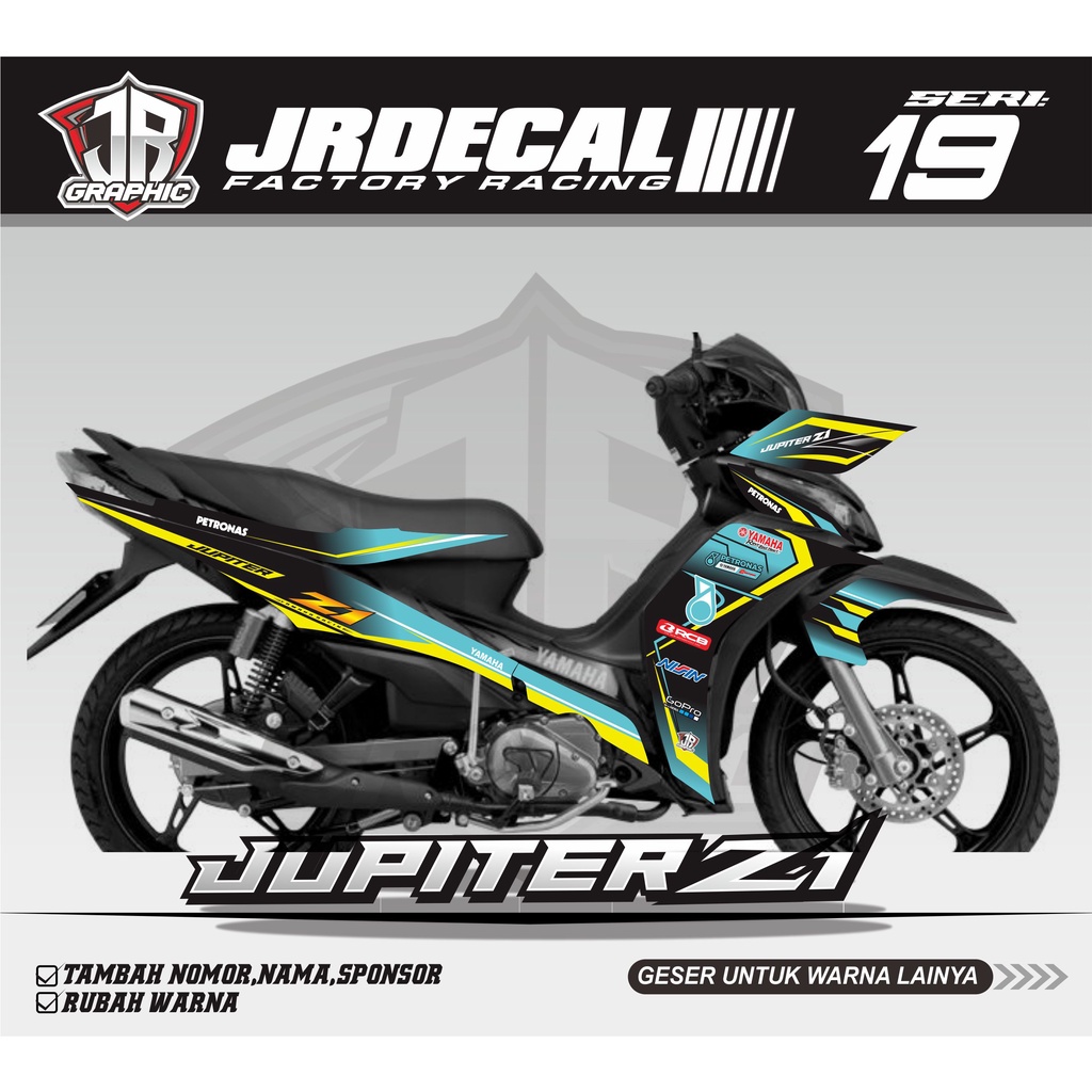 (BISA COD) STRIPING JUPITER Z1 PETRONAS-DECAL STRIPING JUPITER Z1PETRONAS  RACING HARIAN-STIKER JUPI