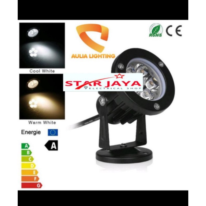 Lampu LED SOROT 6 MATA 5 WATT LAMPU TAMAN, warna kuning 3000k dan kosongan lampu taman sorot MR16