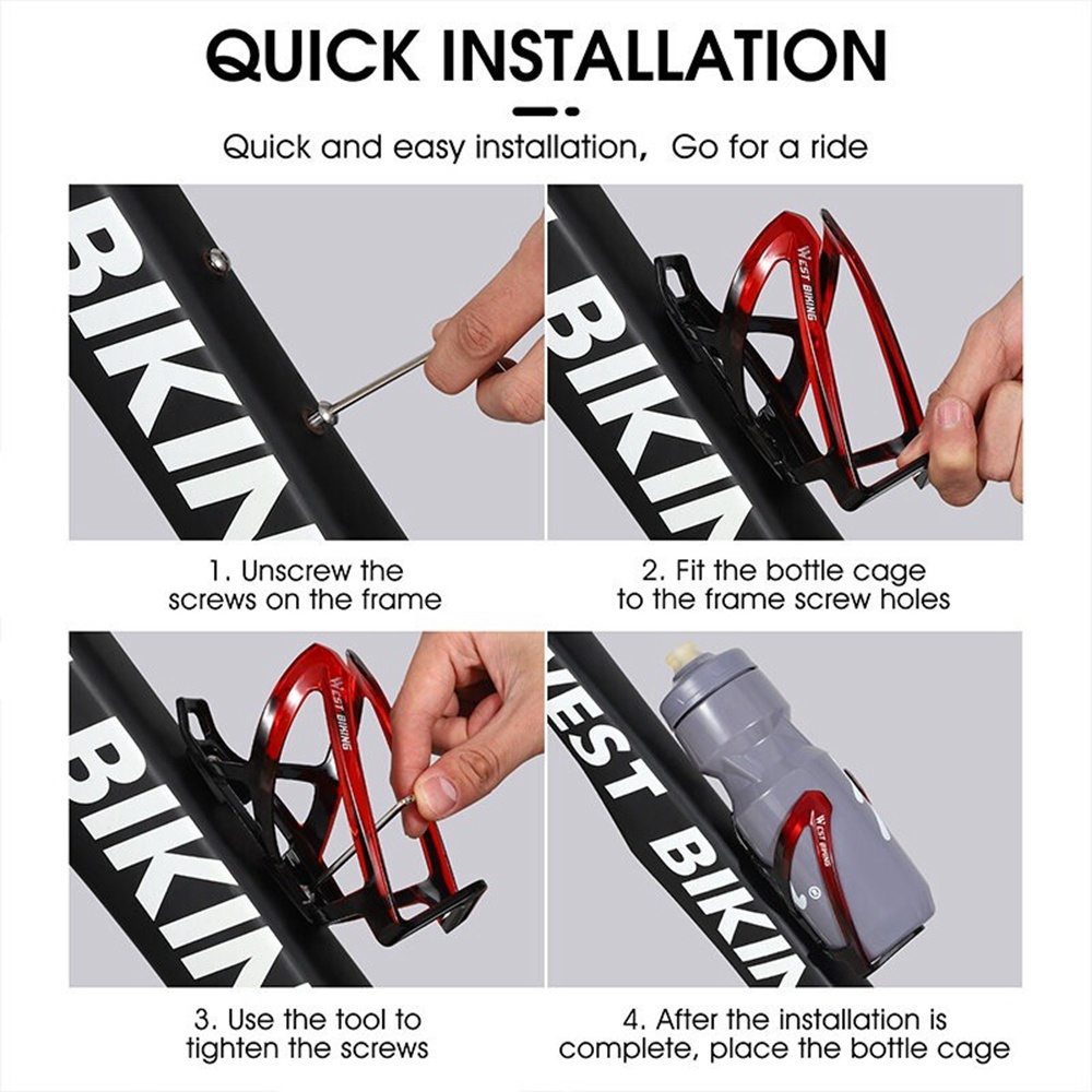 Rak Holder Botol Minum Bahan PC Warna Gradasi Untuk Sepeda