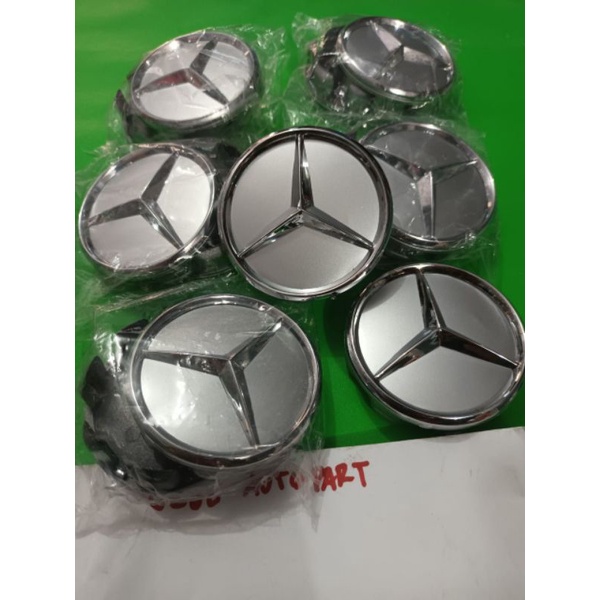 dop roda tutup as tengah velg center mercy marcedes benz chrome  diameter 7.5cn