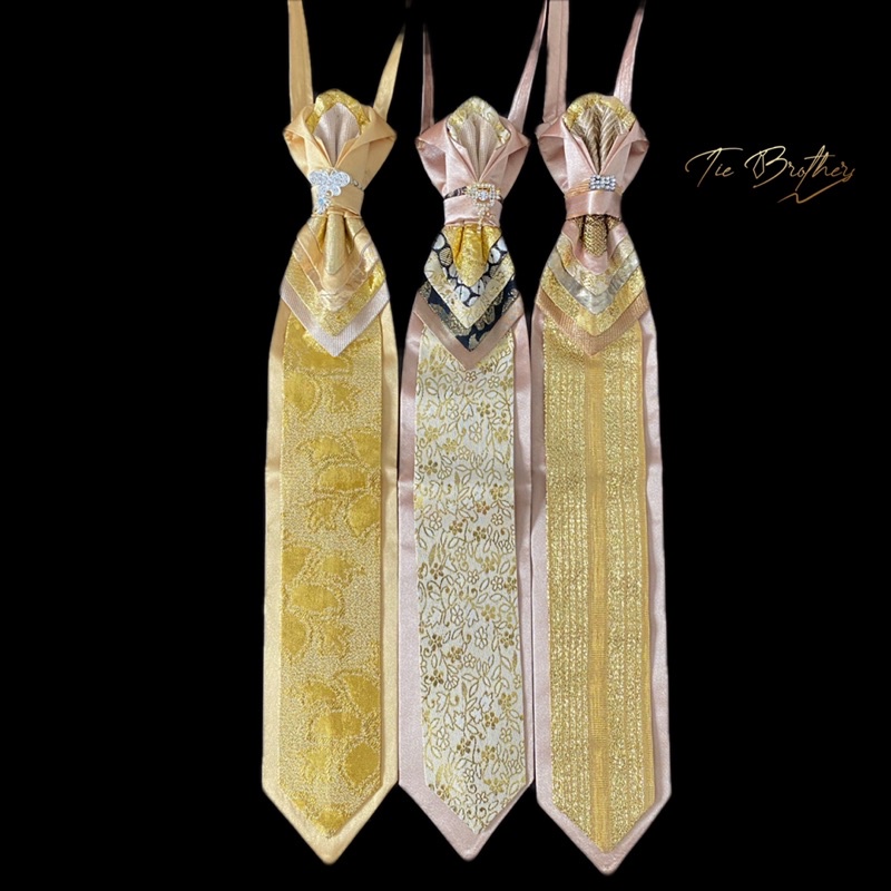 dasi panjang long tie wedding cravat tie gold champagne dasi pria dewasa motif