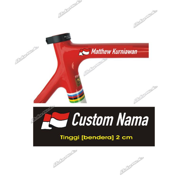 

cutting sticker CUSTOM NAMA kode MK stiker sepeda