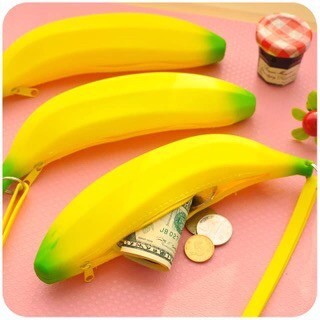 (COD) Dompet Koin Pisang Banana Coin Pouch Dompet Koin Silikon Pisang