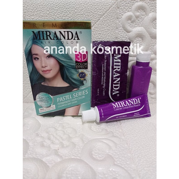 MIRANDA SEMIR RAMBUT PEWARNA RAMBUT PASTEL SERIES MC -  P3 PRECIOUS TURQUISE