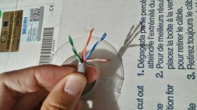 Belden Kabel Lan UTP Cat5e Belden USA Original Harga Meteran Type 1583A Grey Original