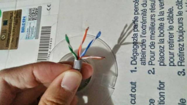 Belden Kabel Lan UTP Cat5e Belden USA Original Harga Meteran Type 1583A Grey Original