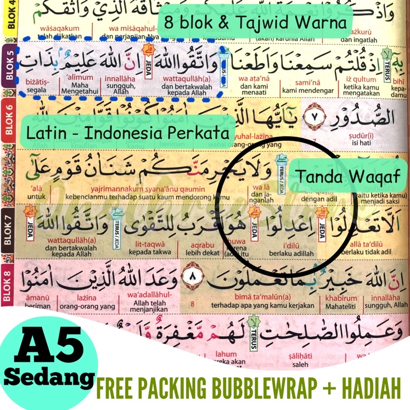 30Juz Belajar Super Mudah 8 Blok Warna Al Quran Tajwid Warna al qur'an Buku Filsafat Ilmu Alquran Ha