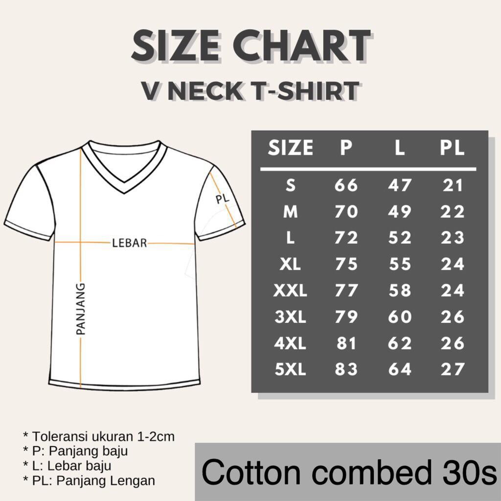 BAJU KAOS POLOS V NECK / LEHER V / SOFT COTTON COMBED 30S KAOS LENGAN PENDEK