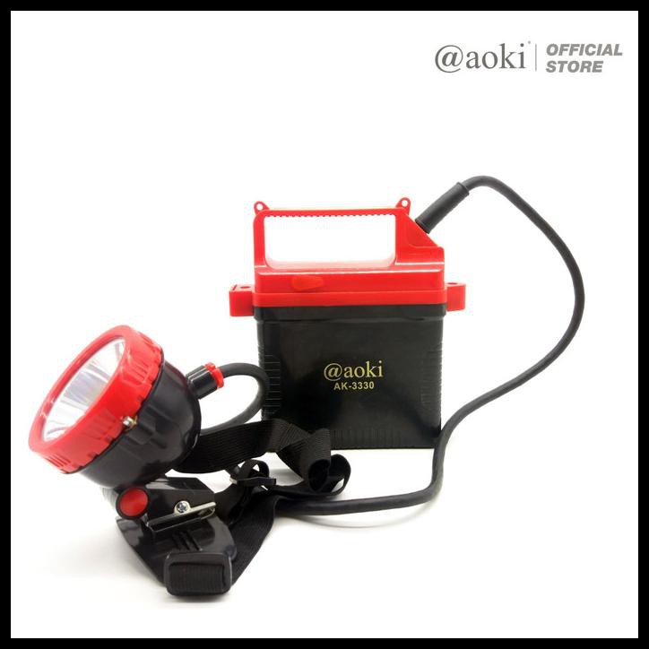 SENTER KEPALA 3W 50JAM AKI PINGGANG LONGLIFE TAHAN LAMA AOKI AK 3330