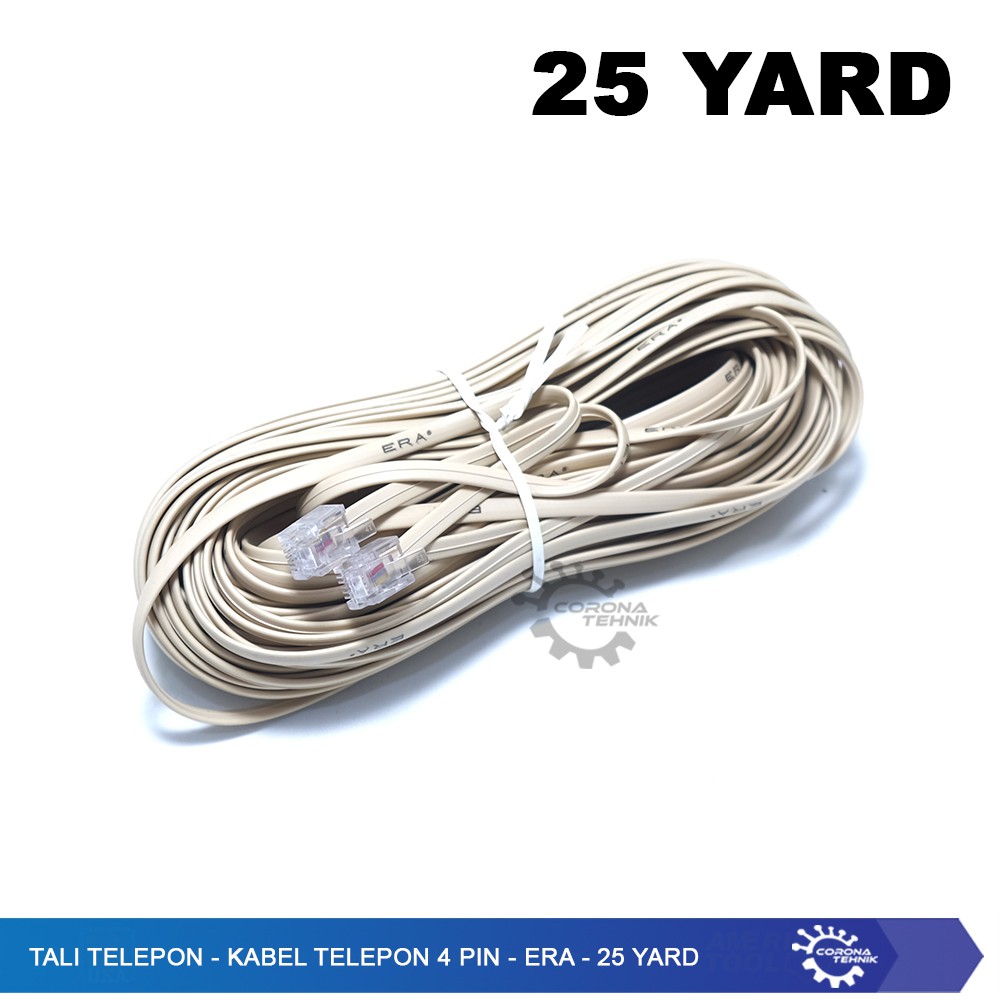 Tali Telepon - Kabel Telepon 4 Pin - ERA - 25 YARD