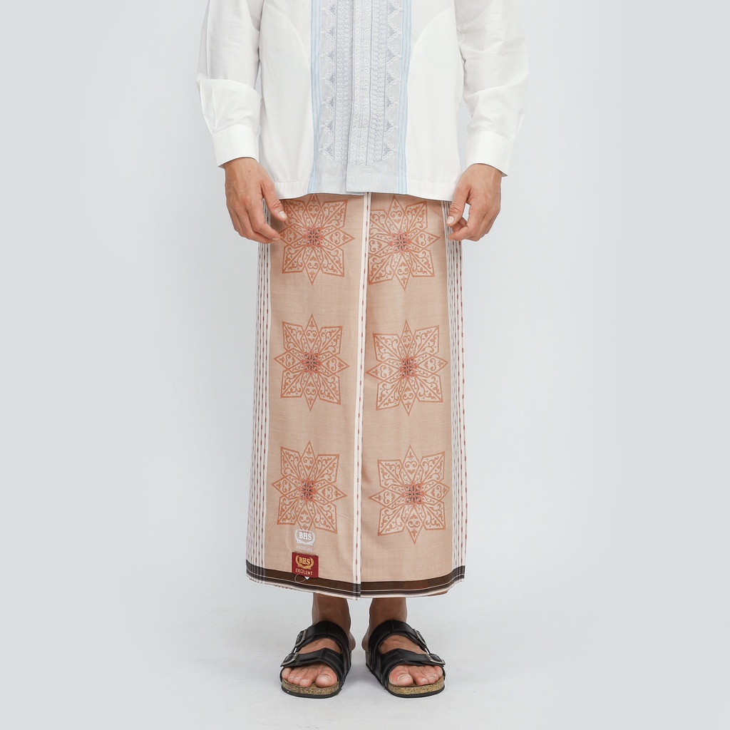 Sarung BHS Excellent Gold Motif JSA Putih Cream / BHS JSA PUTIH CREAM