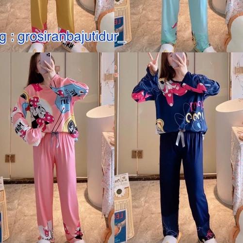♀ [ VS ] Stelan Oversize Baju Tidur PP import / piyama pp / baju tidur dewasa import / grosiran baju