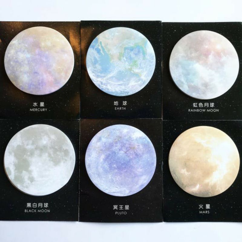 [MYUME.STORE] sticky note planet galaxy notes memo planet-7
