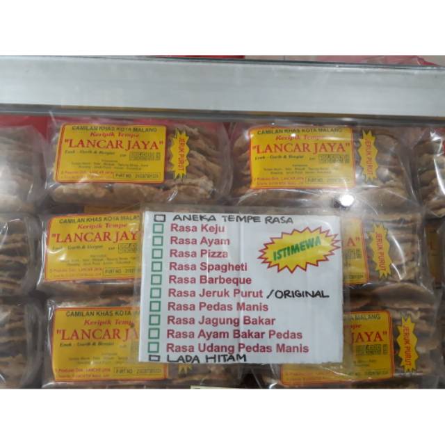KERIPIK KRIPIK TEMPE LANCAR JAYA CAMILAN CEMILAN KHAS MALANG