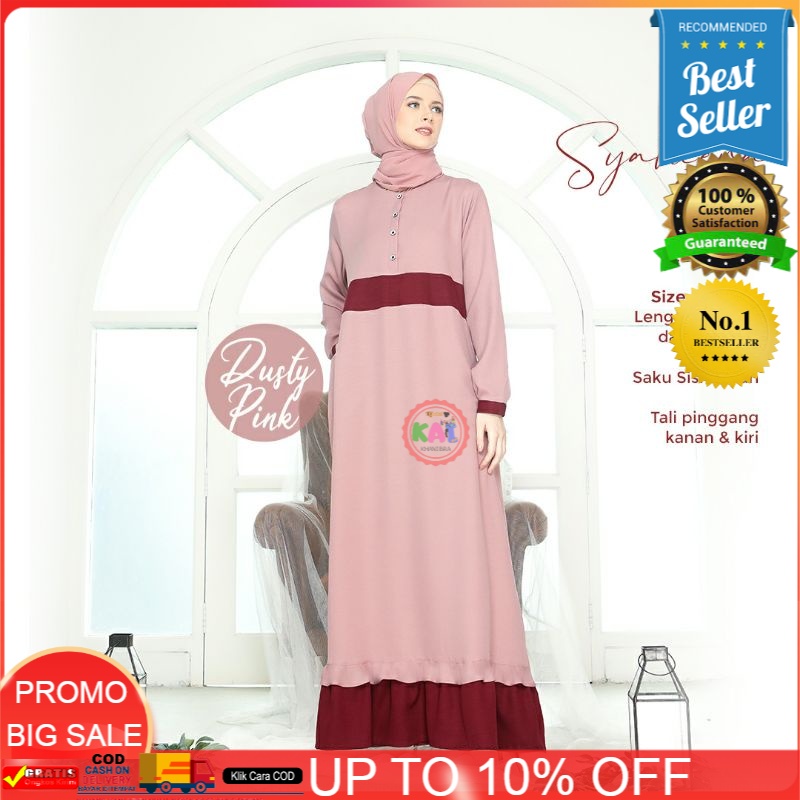 BAJU GAMIS TERBARU 2021/ BAJU MYSURE / SERAGAMAN*Syaheera Dress* MySure[BISA COD ] 100% ORIGINAL PRO