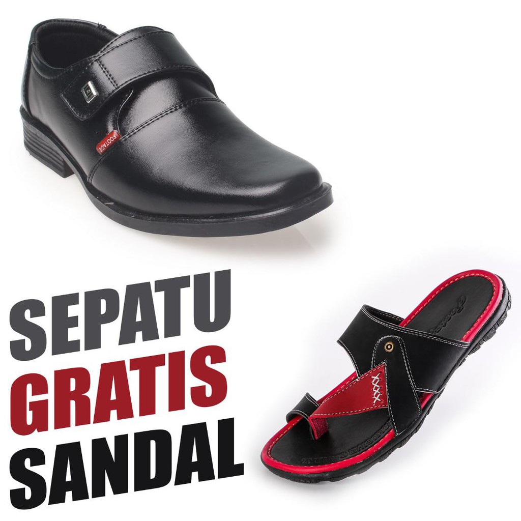 Sepatu Formal Footage free sandal kulit 100% original