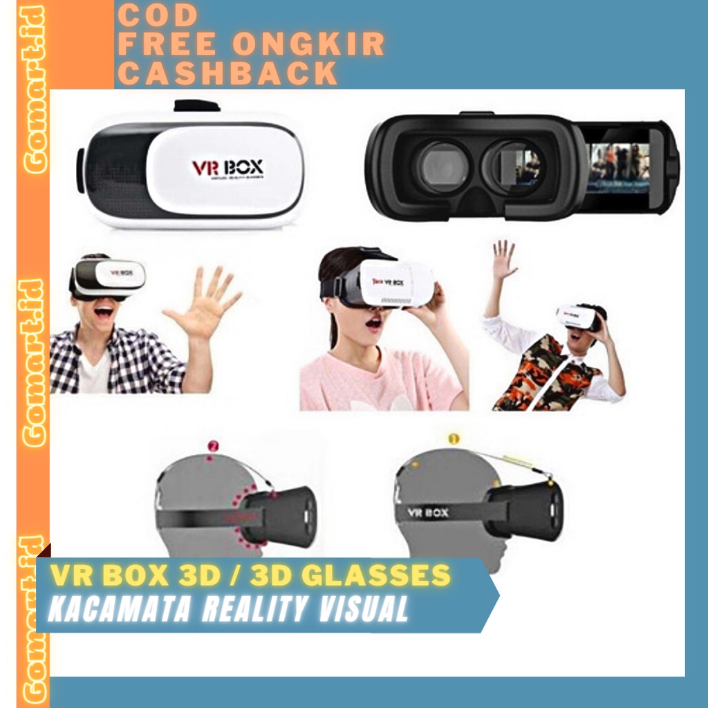 Kacamata VR Box 3D Reality Visual Gaming / 3D Glasses