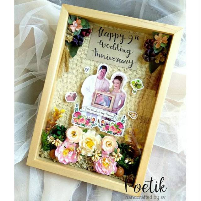 Kado Hadiah Pernikahan Scrapframe Flowerframe unik | Shopee Indonesia