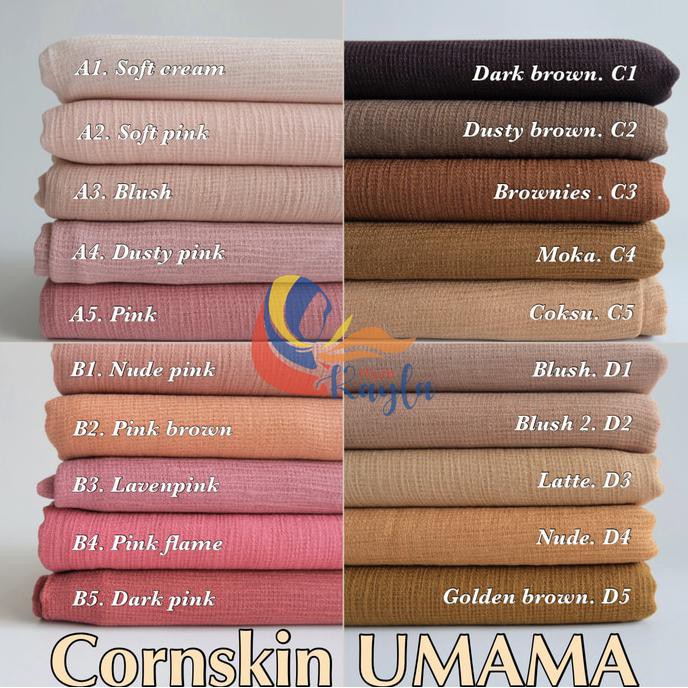 HIJAB SEGI EMPAT CORNSKIN UMAMA PART 2 / KERUDUNG CORNSKIN / HIJAB HSY276