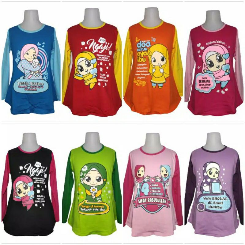 Baju kaos anak wanita karakter islami kaos anak wanita Baju kaos anak wanita karakter islami kaos anak wanita