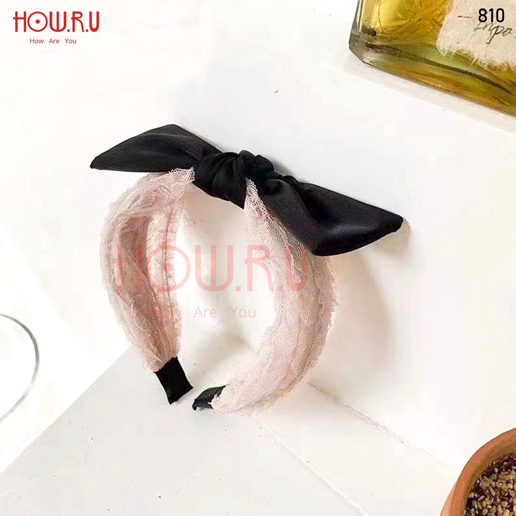 HOW.R.U | Bando Renda Pita Besar Elegan Korea