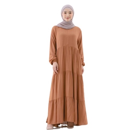 Felisya Midi Dres Wanita Muslim Remaja Busui Jumbo polos bahan rayon uniqlo BEST SELLER BANGET!!!