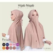 HIJAB MASKER UKURAN XXL BAHAN JERSEY / JILBAB CADAR  BAHAN JERSEY UKURAN JUMBO / JILBAB NIQAB