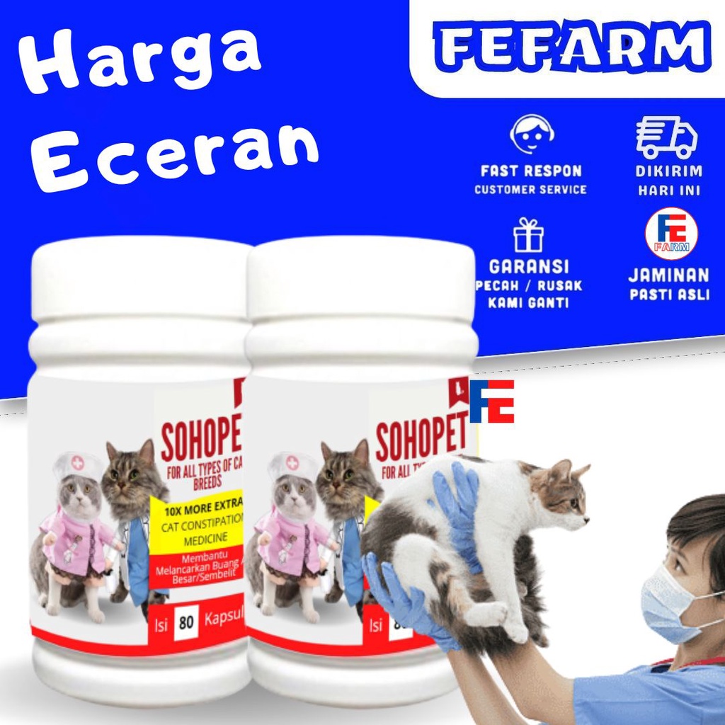 Obat Susah BAB Sulit Buang Air Besar Sembelit Pelancar BAB Lancar Kucing FEFARM